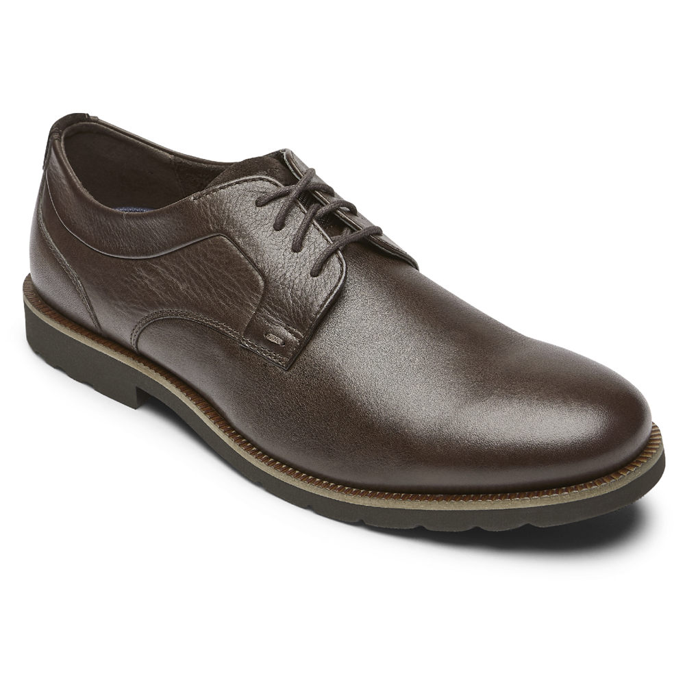 Rockport Mens Oxfords Dark Brown - Sharp & Ready 2 Plain Toe - UK 485-PEXYQK